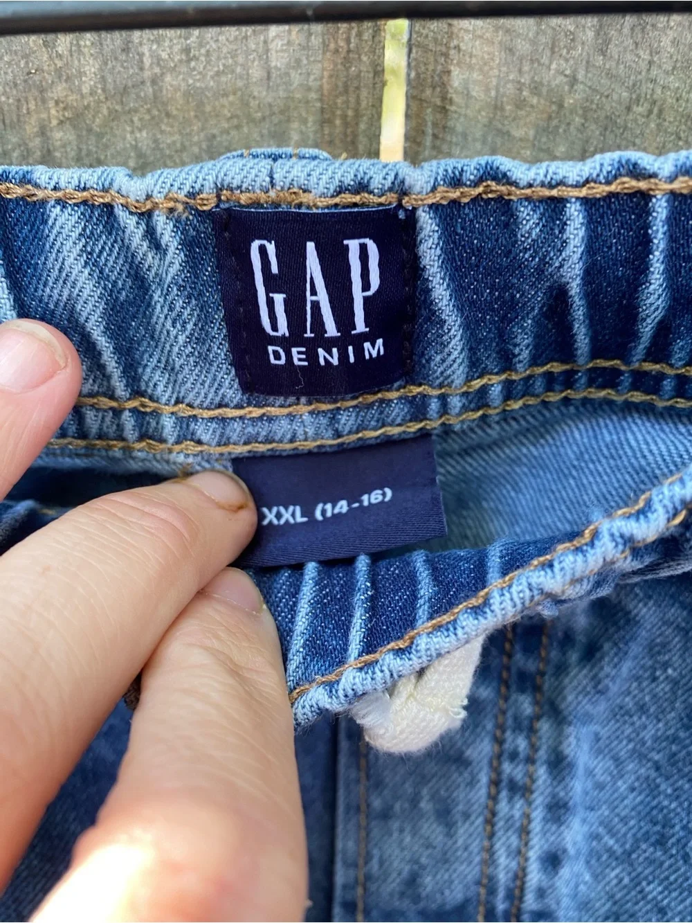 GAP Kids Pull-On Cargo Denim Shorts Boys XXL 14-16 Loose Fit